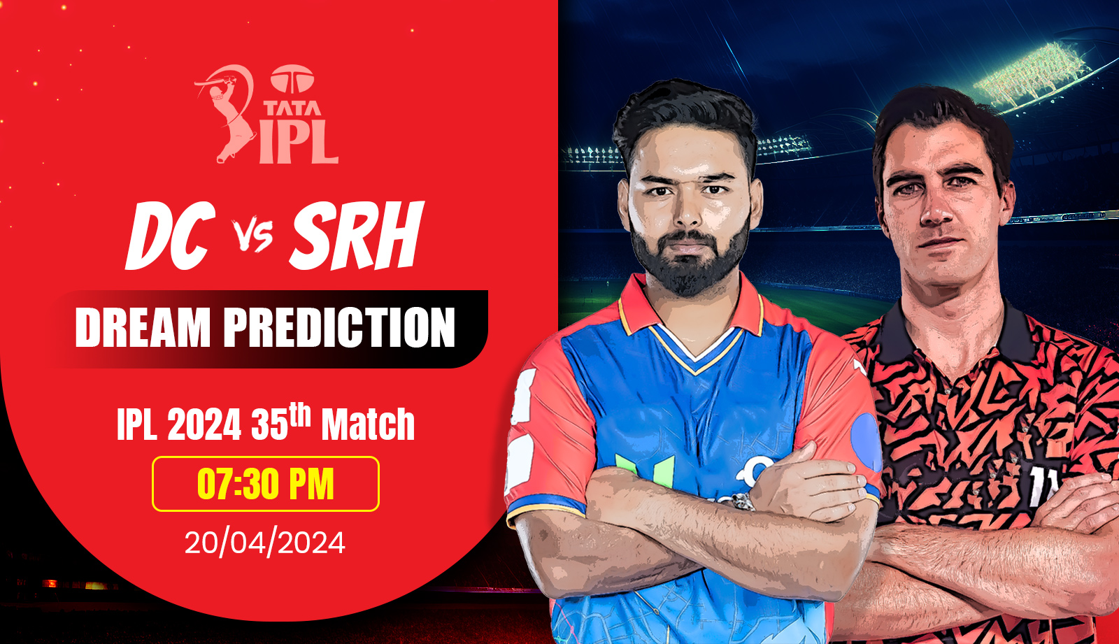 IPL-2024-DC-vs-SRH-Match-Prediction-Fantasy-tips-Playing-11s-Pitch-and-Weather-Report-Injury-Update-and-Head-to-Head-Record