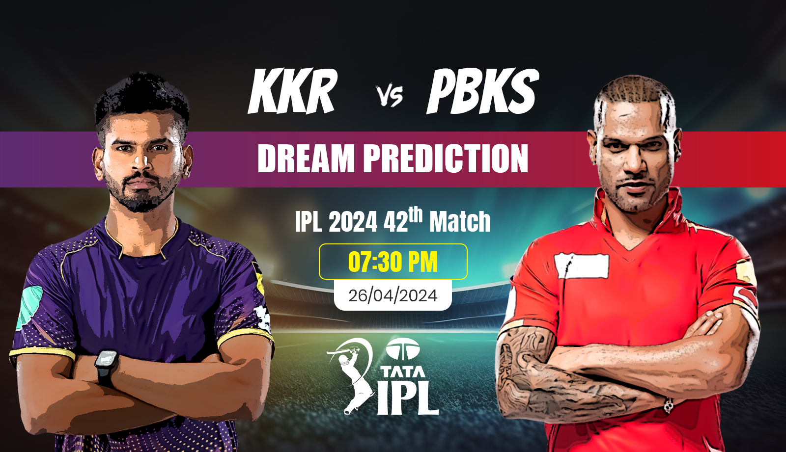 IPL-2024-KKR-vs-PBKS-Match-Prediction-Fantasy-tips-Playing-11s-Pitch-and-Weather-Report-Injury-Update-and-Head-to-Head-Record