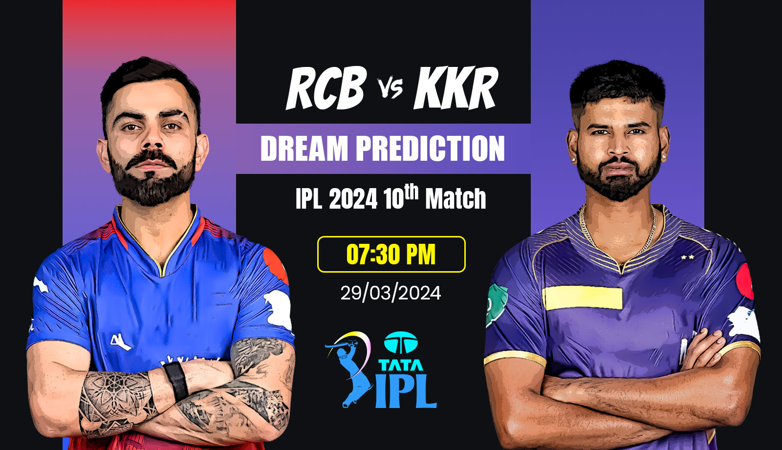 IPL-2024-RCB-vs-KKR-Match-Prediction-Fantasy-tips-Playing-11s-Pitch-and-Weather-Report-Injury-Update-and-Head-to-Head-Record